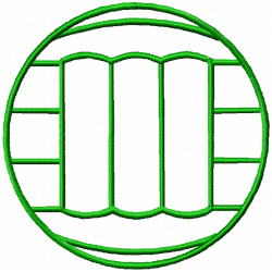 Volleyball Embroidery Design 1